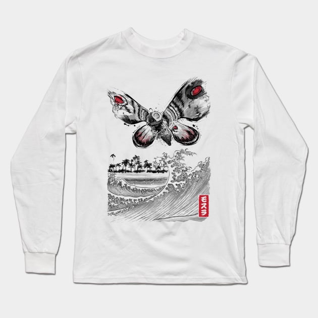 The Rise of the Giant Moth Long Sleeve T-Shirt by DrMonekers